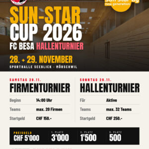 sun-star Cup 2026 &middot; Firmenturnier (Sa 28.11.)